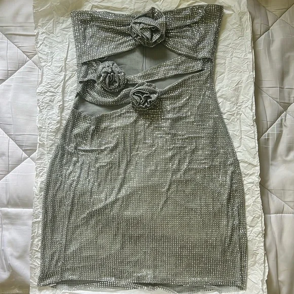 Meshki | Dresses | Meshki Silver Embellished Dress | Poshmark Meshki | Dresses | Meshki Silver Embellished Dress | Poshmark